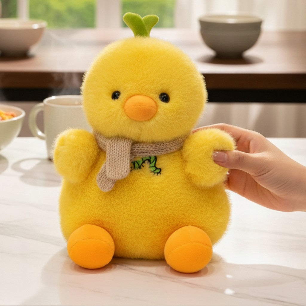 Pintinho de Pelúcia Amarelinho Bordado