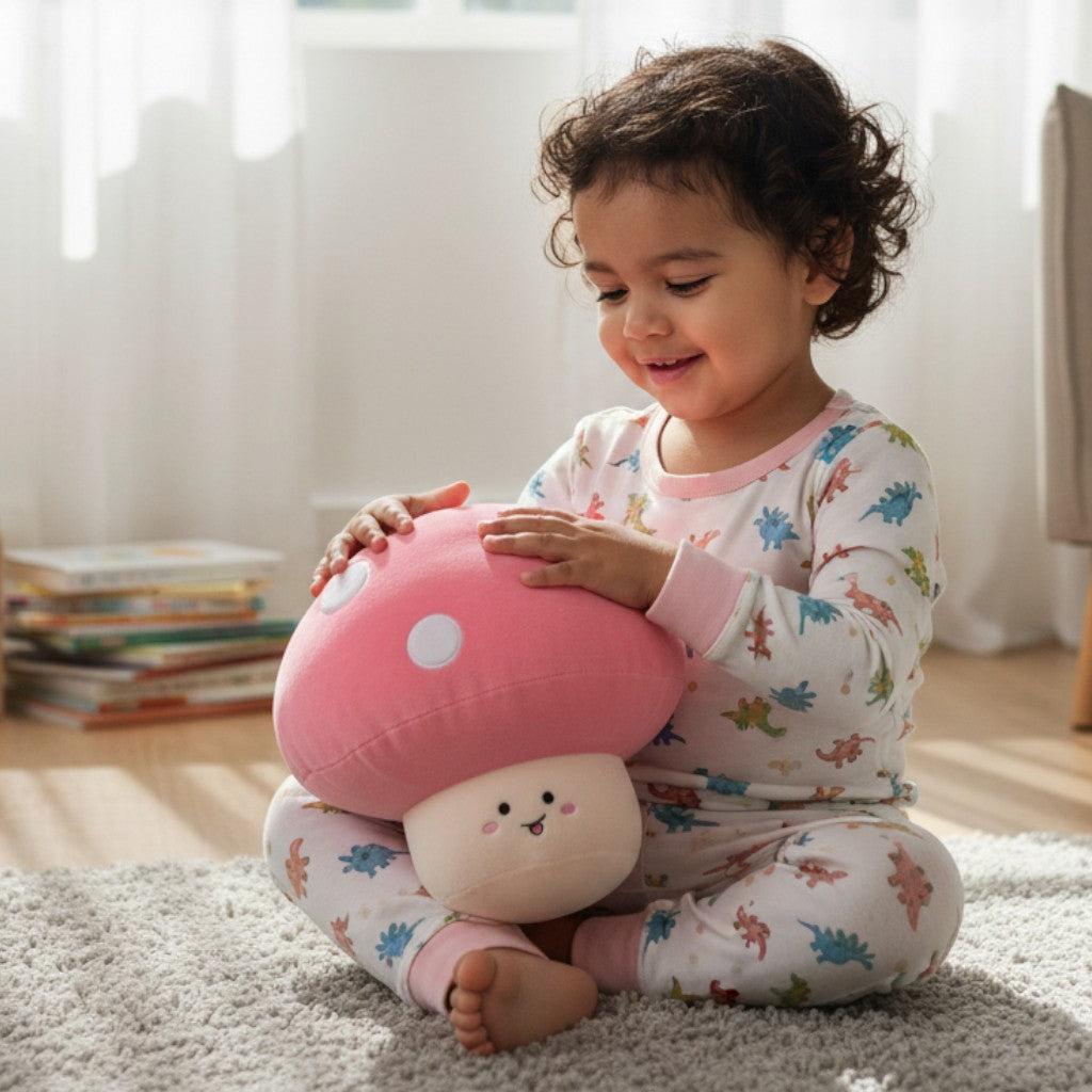 Almofada Cogumelo de Pelúcia Macia