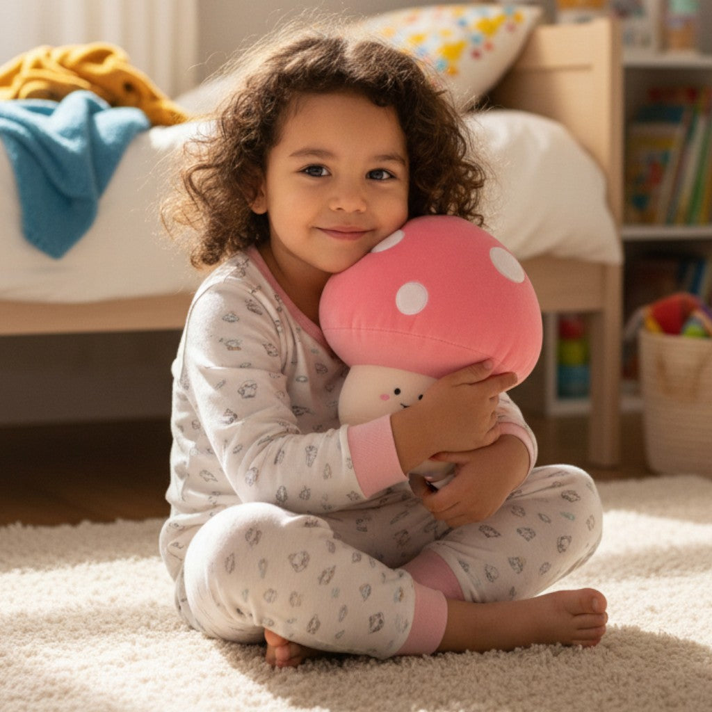 Almofada Cogumelo de Pelúcia Macia