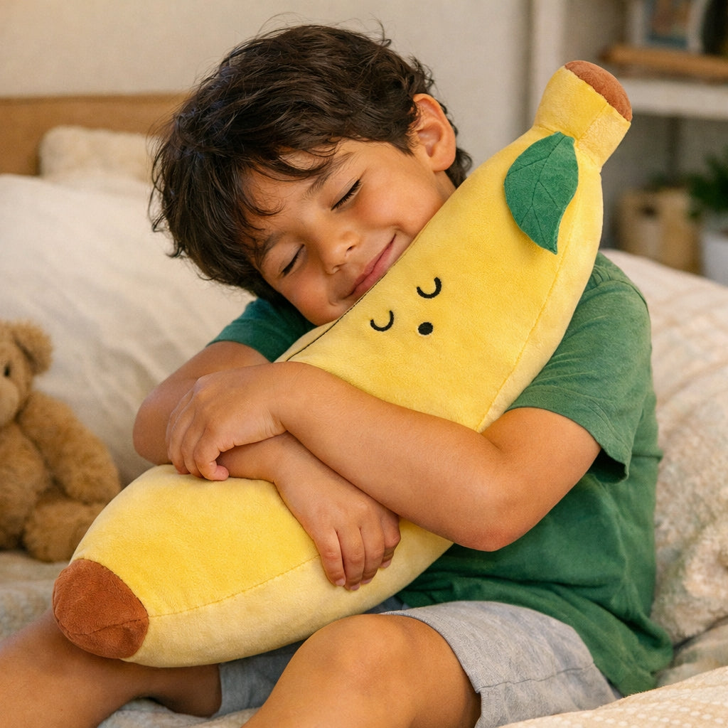 Almofada Banana de Pelúcia Extremamente Macia