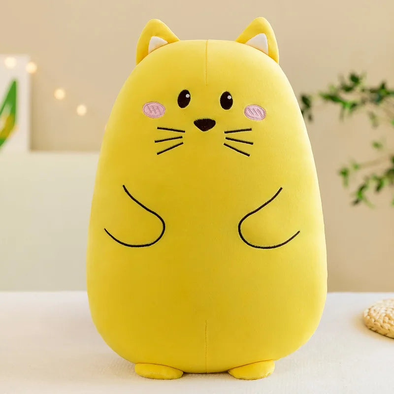 Almofada Gatinho Amarelinho de Pelúcia Macia