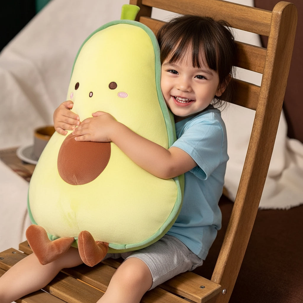 Almofada Abacate de Pelúcia Extremamente Macia